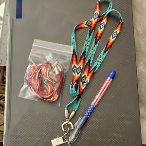 Custom Native American Beaded Lanyard or Necklace